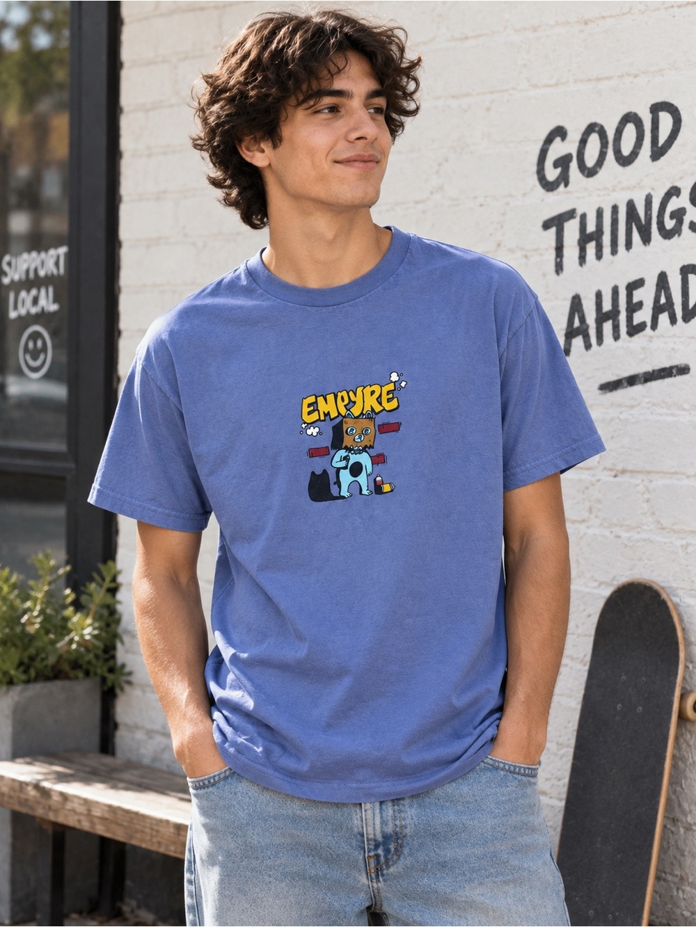 Empyre Purple-Blue Graphic Short Sleeve Tee
